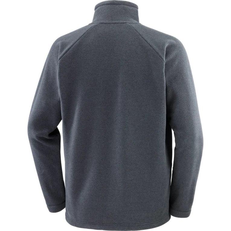 Dark Grey Salomon Outlife Polartec Halz Zip Men's Sweatshirt | IE OY5482